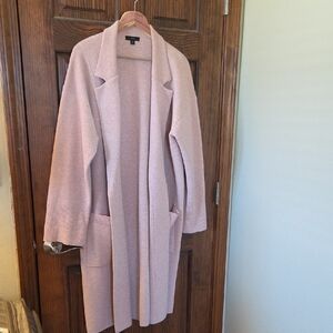 J. Crew Blush Pink Long Open-Front Cardigan
